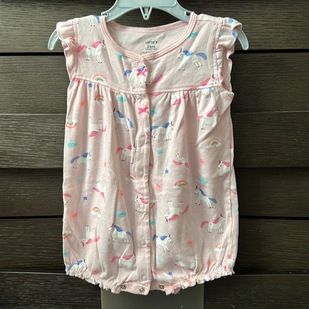 Carters unicorn snap up romper